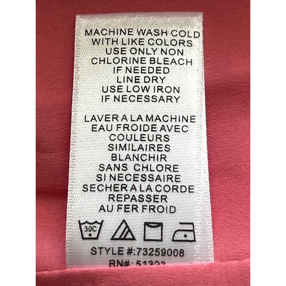 CeCe By Cynthia Steffe Pink & White Short-Sleeve Shift Dress Knee Length Size 8 - Picture 7 of 10